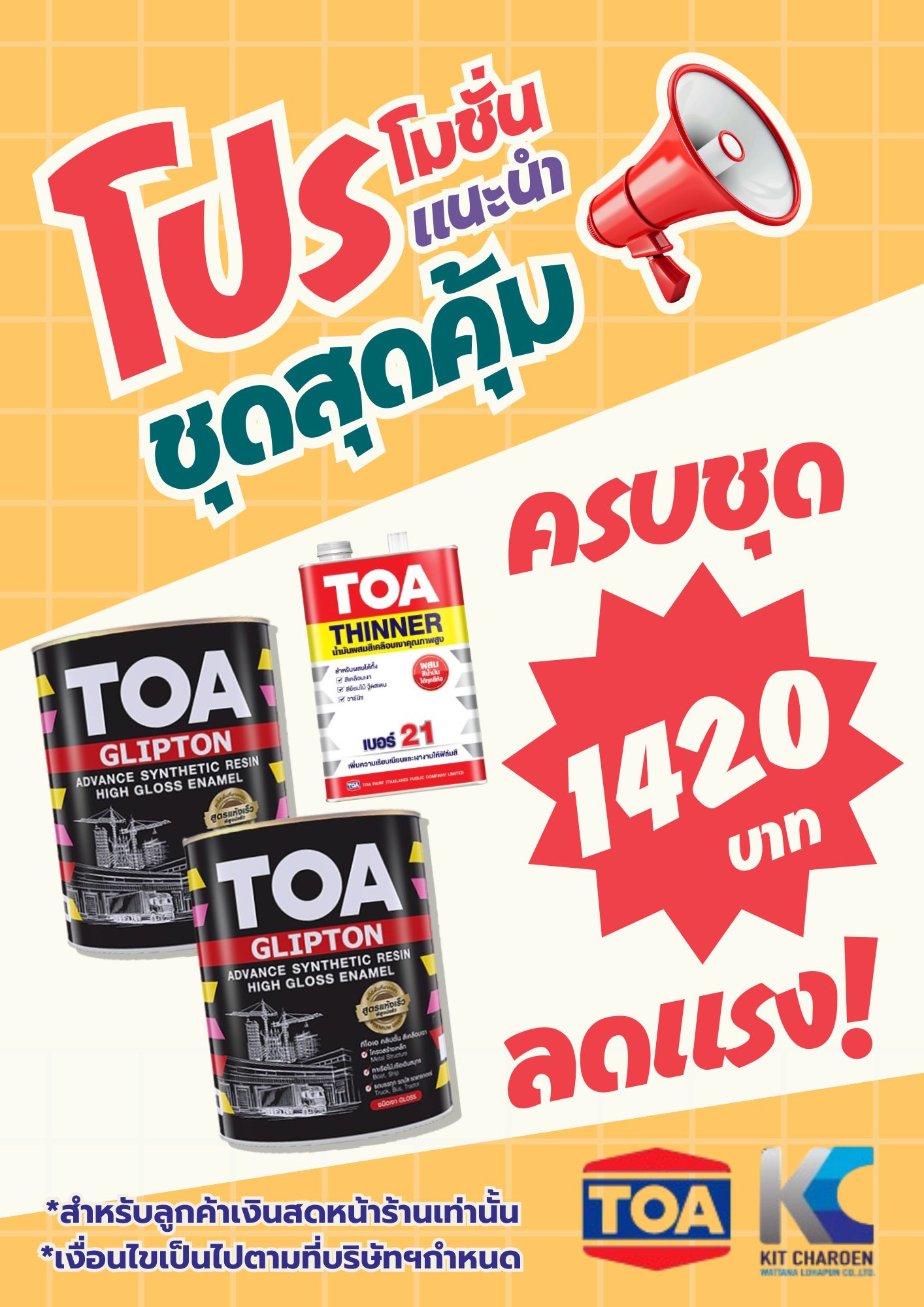 TOA โปรโมชั่นหน้าร้าน เดือน 11
